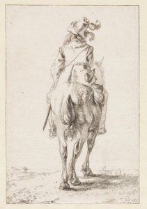 Lovas, hátulról nézve alkotó: Philips Wouwerman