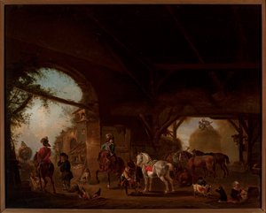 Életkép egy majorságban alkotó: Philips Wouwerman