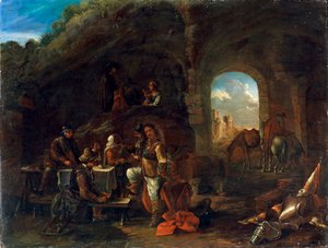 Tavern Scene, c1640-1665 alkotó: Philips Wouwerman