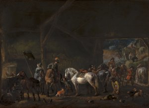 „Indulás az istállóból” alkotó: Philips Wouwerman