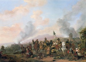 Egy falu kifosztása alkotó: Philips Wouwerman