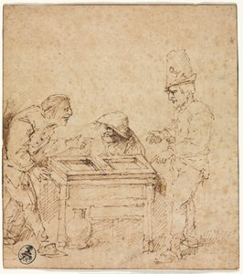 A Tric-Trac Players c. 1660. alkotó: Philips de Koninck