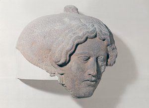 Női fej, szarkofág töredéke alkotó: Phoenician