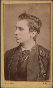 Leopold von Sacher-Masoch 1836-1895, c. 1880 alkotó: Photo studio Adolf F. Czihak.