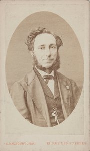 Camillo Sivori hegedűművész és zeneszerző portréja 1815-1894. alkotó: Photo studio Eugène Maunoury.