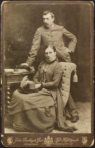 Mette és Paul Gauguin portréja, 1885. alkotó: Photo studio Julie Laurberg and Franziska