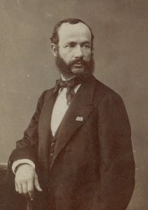 Henri Vieuxtemps hegedűművész és zeneszerző portréja 1820-1881, 1870-es évek.