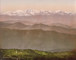 Darjeeling. Kinchinjunga és a hó a Kutcherry Hillről