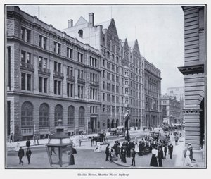 Challis House, Martin Place, Sydney (fekete-fehér fotó) alkotó: Photographer Australian