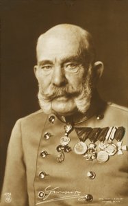 I. Ferenc József osztrák trónörökös (fekete-fehér fotó)
