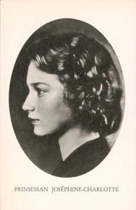 Josephine-Charlotte belga hercegnő (fekete-fehér fotó)