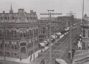 Dundas Street, Looking East, London, Ontario (f/w fotó) alkotó: Photographer Canadian