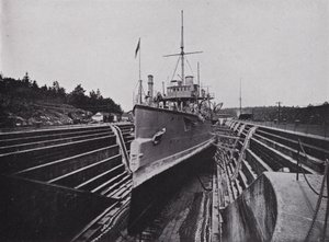 HMS "Flora" in Dock, Esquimalt, British Columbia (f/w fotó) alkotó: Photographer Canadian