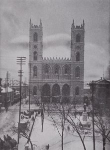 Notre Dame in Winter, Montreal (f/w fotó) alkotó: Photographer Canadian