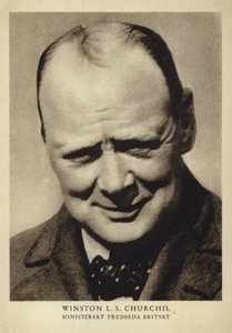 Winston Churchill (fekete-fehér fotó)