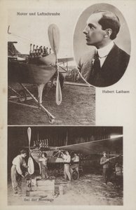 Hubert Latham francia pilóta és repülőgépe (f/w fotó) alkotó: Photographer German