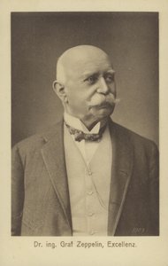 Graf Ferdinand von Zeppelin, német léghajó tervező és kivitelező (f/w fotó) alkotó: Photographer German