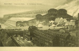 Krupp üzem, Essen, Ruhr, Németország (f/w fotó) alkotó: Photographer German
