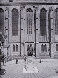 Lipcse: Thomaskirche Bach-emlékművel (f/w fotó) alkotó: Photographer German