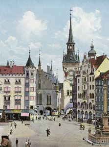 München/München: Marienplatz a régi városházával (fotó) alkotó: Photographer German