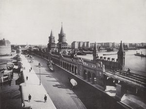 Oberbaum híd magasvasúttal (f/w fotó) alkotó: Photographer German
