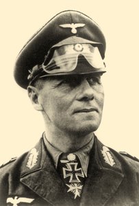 Erwin Rommel tábornok portréja 1942 körül (f/w fotó)