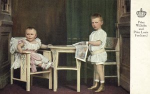 Vilmos herceg és Lajos Ferdinánd német herceg (színes fotó) alkotó: Photographer German