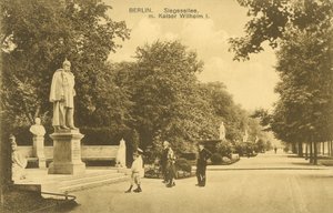 Siegesallee és I. Vilmos császár szobra, Berlin (f/w fotó) alkotó: Photographer German