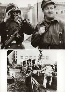 1961. augusztus 13. óta a Német Demokratikus Köztársaság államhatárát Nyugat-Berlinnel megbízhatóan védi a Nemzeti Néphadsereg... (f/w fotó) alkotó: Photographer German