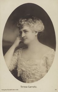 Teresa Carreno, venezuelai zongoraművész, énekes, zeneszerző és karmester (f/w fotó) alkotó: Photographer German