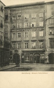 Wolfgang Amadeus Mozart szülőháza, Salzburg (f/w fotó) alkotó: Photographer German