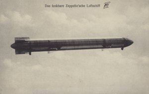 Zeppelin LZ III repülés közben (f/w fotó) alkotó: Photographer German