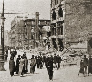 Dublin a húsvéti felkelés után, 1916. április (f/w fotó)
