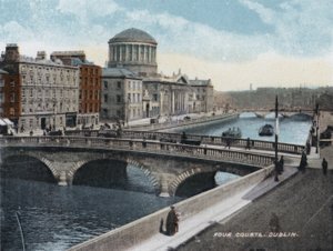 Four Courts, Dublin (színes fotó) alkotó: Photographer Irish