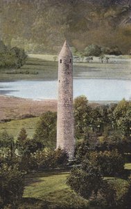 Írország: Ancient Round Tower, Glendalough, Wicklow megye (színes fotó) alkotó: Photographer Irish
