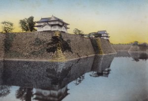 Japán, 1912 körül: Az oszakai kastélyt 1583-ban építette Hideyoshi (fotó) alkotó: Photographer Japanese