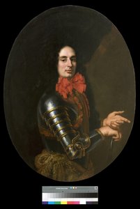 Páncélos és vörös sállal rendelkező úriember portréja, 1650-70