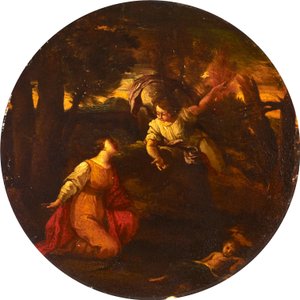 Hágár és Izmael alkotó: Pier Francesco Mola
