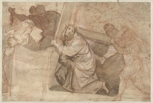 Krisztus a kereszt alá esik alkotó: Pier Francesco Morazzone (circle of)