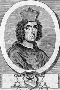 Giambattista Rubini (1642-1707) olasz bíboros és püspök portréja, metszet alkotó: Blaise Nicolas Le Sueur