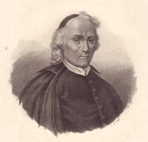 Ludovico Antonio Muratori (1672-1750) olasz presbiteriánus és történész portréja, rézmetszet alkotó: Blaise Nicolas Le Sueur