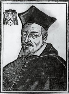 Pierre de Berulle (1575-1629), francia katolikus teológus és bíboros portréja, nyomat alkotó: Blaise Nicolas Le Sueur