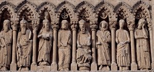 Spanyolország, Kasztília és Leon, Santa Maria-székesegyház, Frieze ószövetségi karakterekkel alkotó: Blaise Nicolas Le Sueur