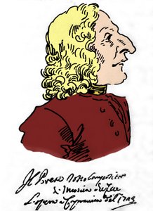 Antonio Vivaldi (1678-1741), Pierre Leone Ghezzi (1674-1755) rajzfilmje