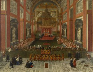 XIII. Benedek az 1725-ös tartományi római zsinaton elnökölt, Lateráni Szent János-bazilika, 1725