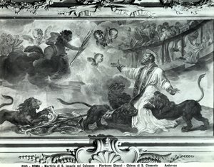Antiochiai Szent Ignác mártíromsága a Colosseumban (freskó) (f/w)
