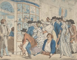 Piercy Roberts karikatúraboltja, 28 Middle Row, Holborn, 1801.