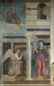 Angyali üdvözlet - Freskó, 1455 körül alkotó: Piero della Francesca