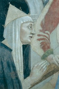 Részlet az Igaz kereszt legendájából, amely bemutatja az igaz kereszt felfedezését és ellenőrzését, Piero della Francesca alkotó: Piero della Francesca