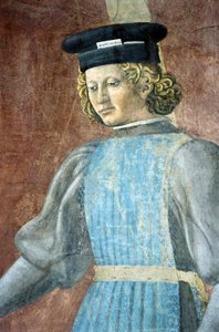 Részlet az igaz kereszt legendájából, amely a zsidók kínzását mutatja be, Piero della Francesca alkotó: Piero della Francesca